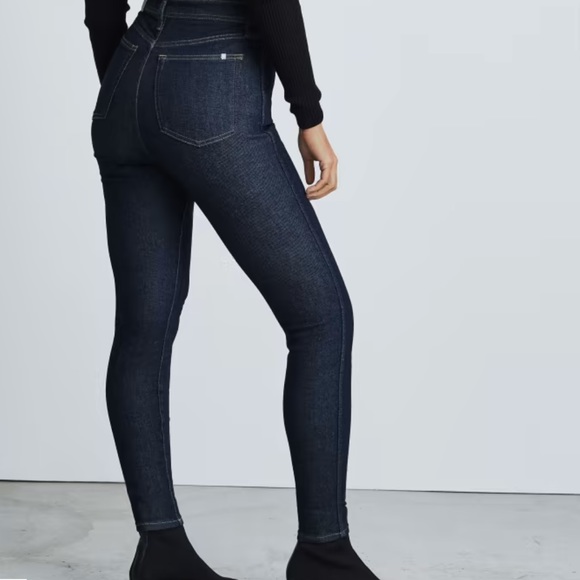Everlane way-high clean front skinny jeans size 27 in dark indigo - Picture 6 of 8